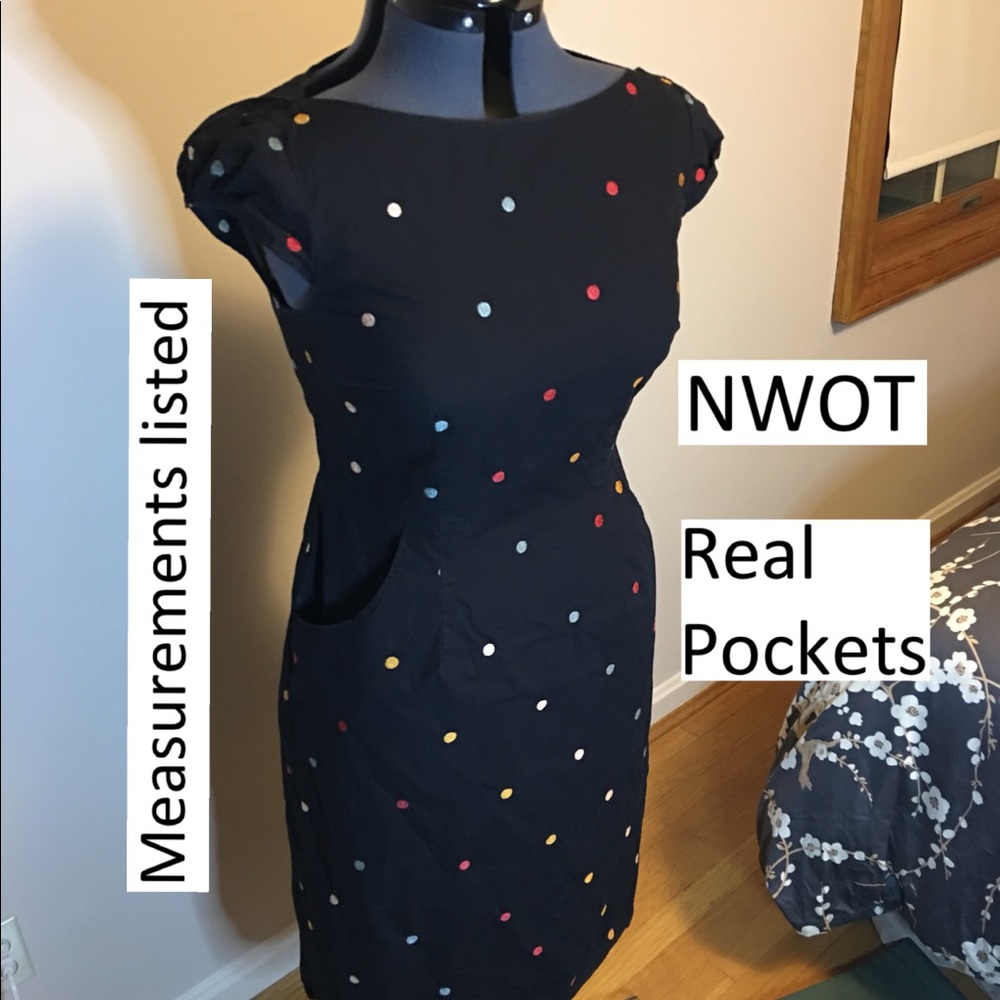 Embroidery navy sz14 like new measurements listed